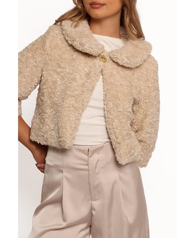 Petal and Pup Women's Lucie Faux Fur Crop Jacket