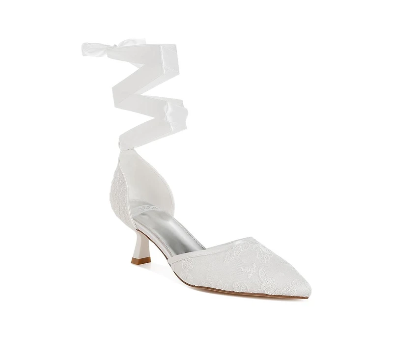 Laika Lace Kitten Heel Sandals Women
