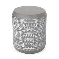 Streamdale Bohemian Textured Patio Side Table - Versatile Outdoor/Indoor Accent