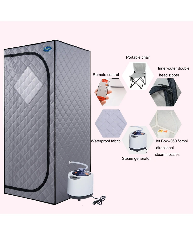 Streamdale Personal Steam Sauna Tent with Timer and Fcc Certification