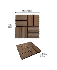 Streamdale Wood-Plastic Composite Deck Tiles (20pcs)