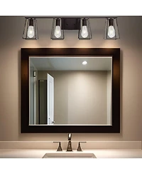 Streamdale 4-Light Oil Rubbed Bronze Vanity Lights for Bathroom, Industrial Vintage Wall Sconce Lighting with Open Metal Cage
