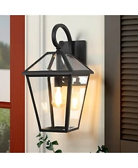 Streamdale Furniture2-Pack Outdoor Wall Lanterns with Clear Glass Panels (Bulb Not Included)