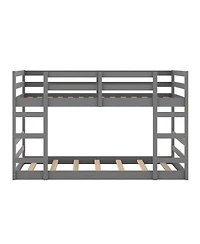Streamdale Furniture Twin Over Twin Bunk Bed with Ladder