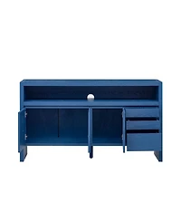 Streamdale Furniture 60" Modern Ash Veneer 3-Door Sideboard