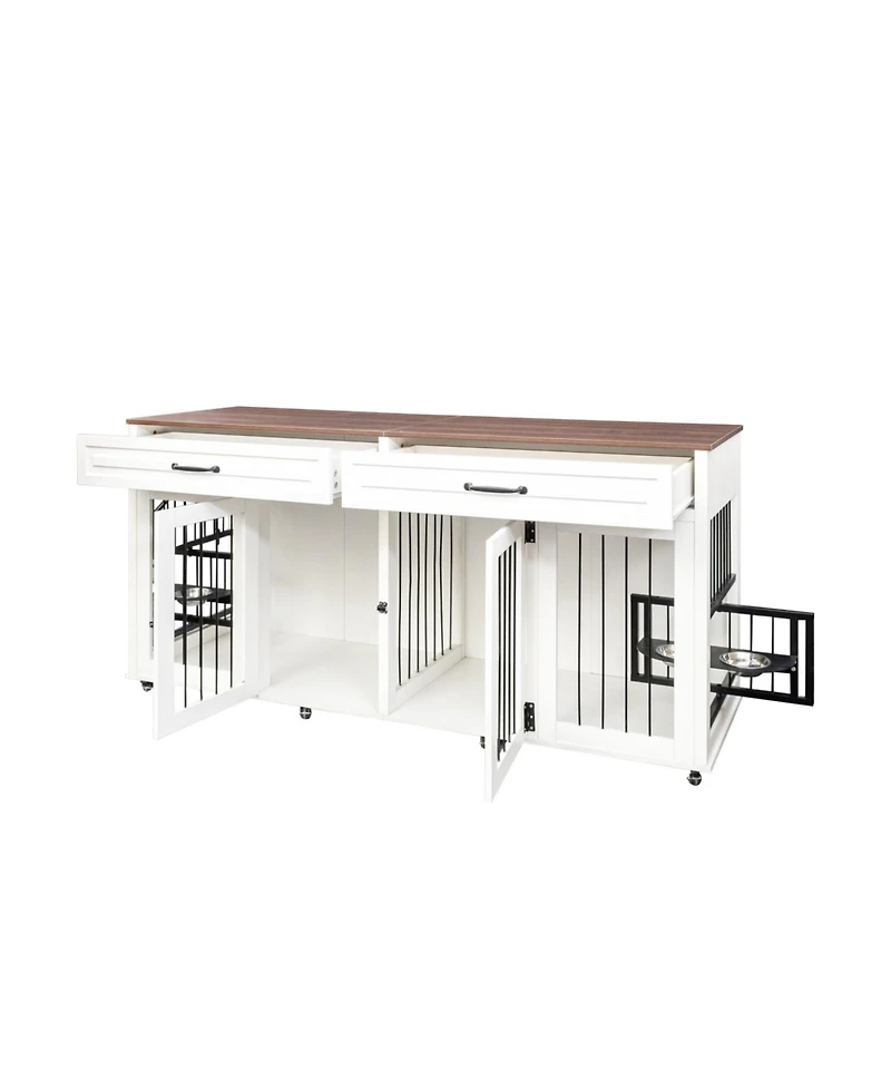 Streamdale Furniture Furniture Style Dog Cage with Double Door