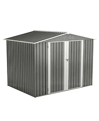 Streamdale Furniture 8x6 Ft Outdoor Storage Shed with Metal Foundation
