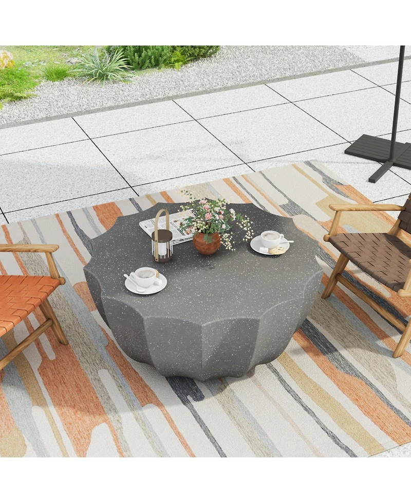 Streamdale Furniture Modern Outdoor Waterproof Coffee Table - Grey