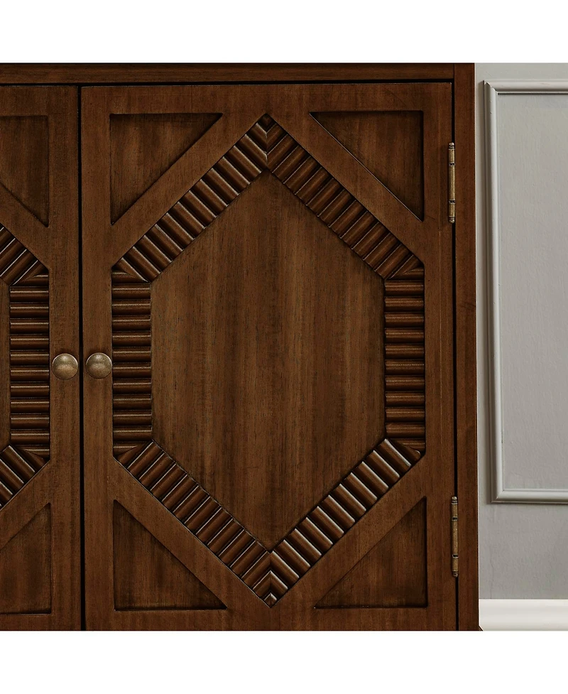 Streamdale Furniture Mid Century Modern Sideboard Buffet Cabinet - Walnut
