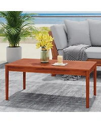 Streamdale Furniture Rustic Acacia Wood Outdoor Coffee Table