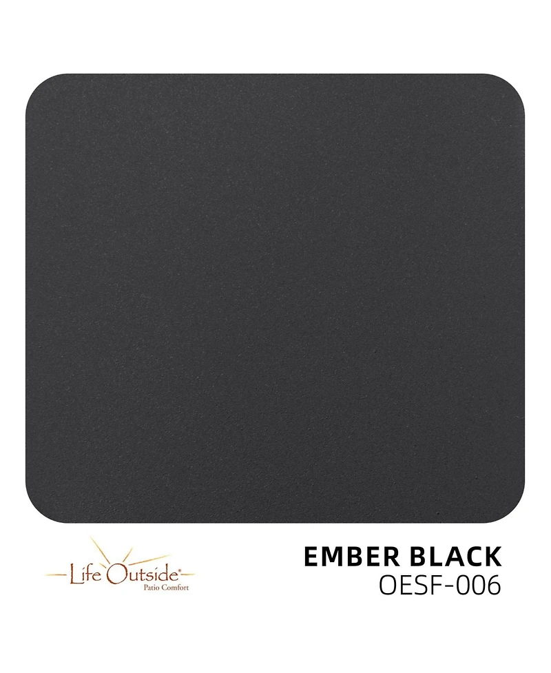 Streamdale Furniture 44" Black Sintered Stone Outdoor Dining Table