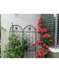 Streamdale Furniture Metal Garden Trellis 2-Pack for Climbing Plants