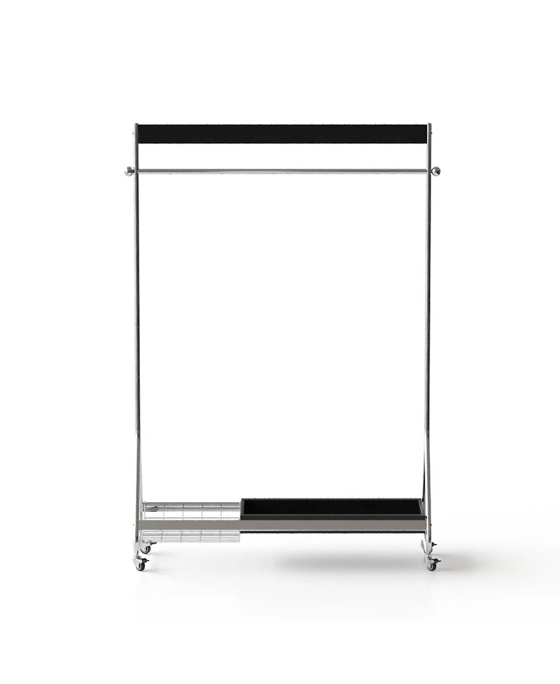 Streamdale Furniture Leon Black Clothes & Hat Rack - Retro Bedroom Storage