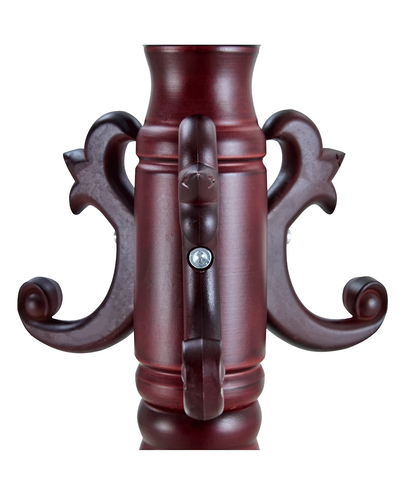 Streamdale Furniture Walnut Wood Coat Rack w/ Key Tray (Crabapple Option)