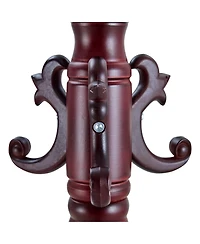 Streamdale Furniture Walnut Wood Coat Rack w/ Key Tray (Crabapple Option)