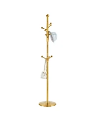 Streamdale Stainless Steel Coat Rack - Wood Bracket, 72" Raised Design (Silver Opt.)