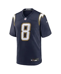 Nike Men's Omarion Hampton Navy Los Angeles Chargers Alternate Super Chargers Game Player Jersey