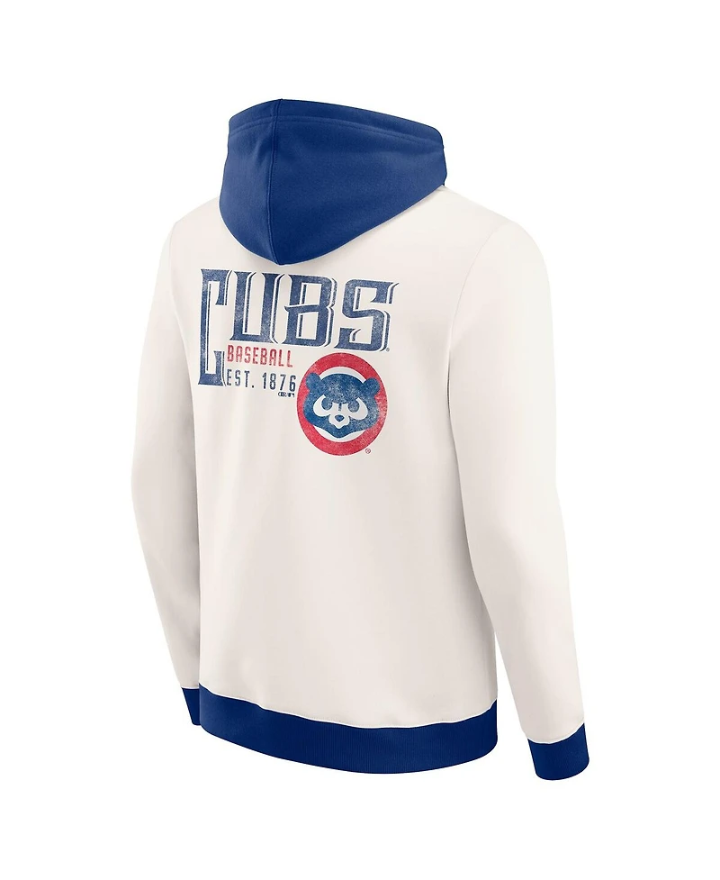 Darius Rucker Collection by Fanatics Men's Cream Chicago Cubs Polar Fleece Full-Zip Hoodie
