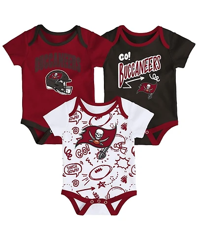 Outerstuff Infant 3-Piece Tampa Bay Buccaneers All Day Play Bodysuit Set