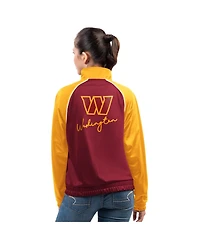 G-iii 4Her by Carl Banks Women's Burgundy Washington Commanders Replay Full-Zip Track Jacket