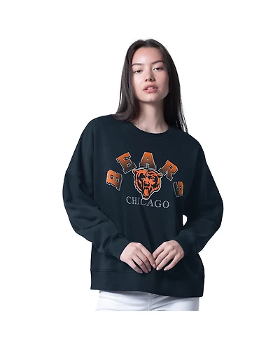 G-iii 4Her by Carl Banks Women's Navy Chicago Bears Oversized Feud Sweatshirt
