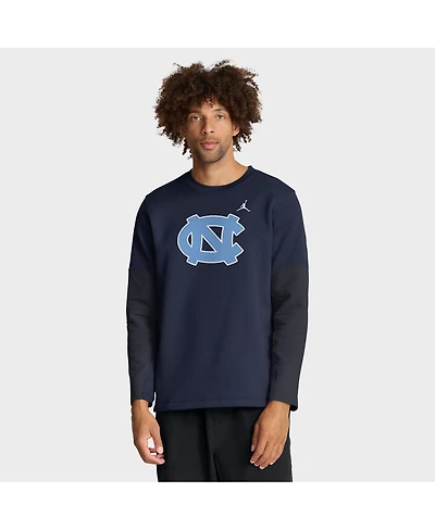 Jordan Men's Navy North Carolina Tar Heels 2025 Sideline Coach Performance Long Sleeve T-Shirt