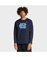 Jordan Men's Navy North Carolina Tar Heels 2025 Sideline Coach Performance Long Sleeve T-Shirt