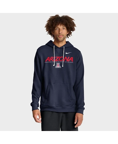 Nike Men's Navy Arizona Wildcats 2025 Sideline Standard Issue Dri-fit Hoodie
