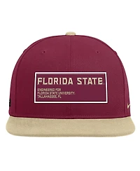 Nike Men's Garnet/Gold Florida State Seminoles 2025 On-Field Patch Pro Dri-fit Snapback Hat