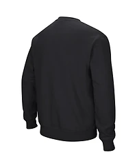 Colosseum Men's Black Princeton Tigers Arch Logo Tackle Twill Pullover Sweatshirt