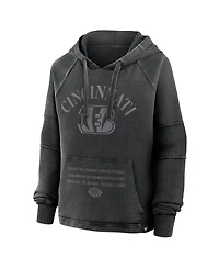 Fanatics Women's Black Cincinnati Bengals Oversized Raglan Gridiron Hoodie