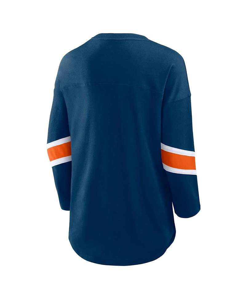 Fanatics Women's Navy Chicago Bears Redzone 3/4-Sleeve T-Shirt