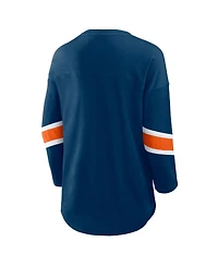 Fanatics Women's Navy Chicago Bears Redzone 3/4-Sleeve T-Shirt