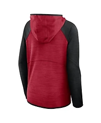 Fanatics Women's Scarlet/Black San Francisco 49ers Redzone End Around Pass Raglan Full-Zip Hoodie
