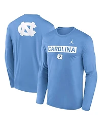 Jordan Men's Light Blue North Carolina Tar Heels Primetime Campus 2-Hit Legend Dri-fit Long Sleeve T-Shirt