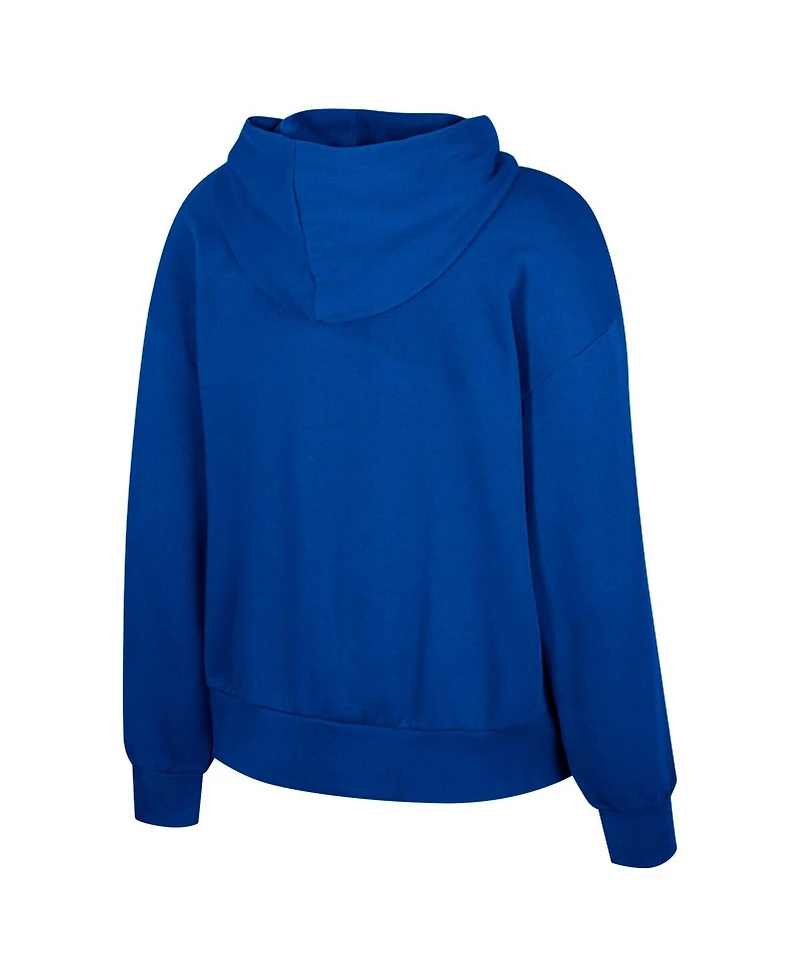 Colosseum Women's Royal Kentucky Wildcats Reflection Rhinestone Drawcord Pullover Hoodie