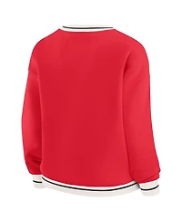 Wear by Erin Andrews Women's Scarlet Ohio State Buckeyes Seal Sweatshirt