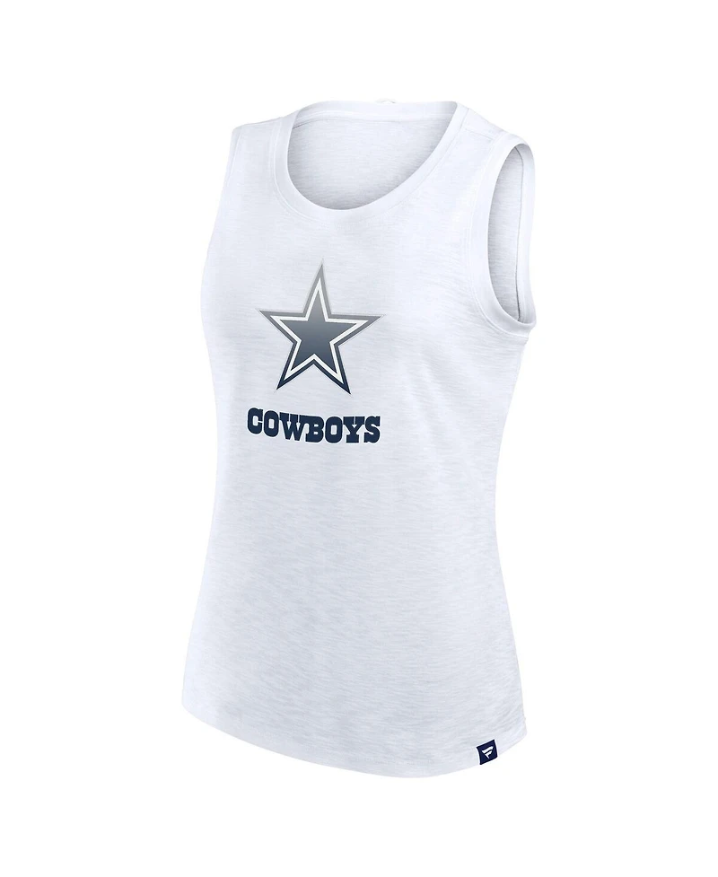 Fanatics Women's White Dallas Cowboys Slub Tank Top