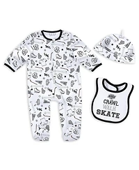 Wear by Erin Andrews Baby Boys and Girls Los Angeles Kings Sleep Play Sleeper Set with Bib