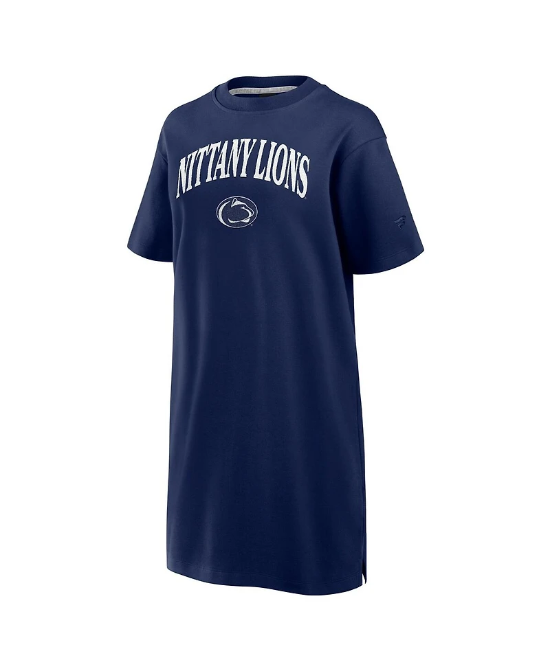 Fanatics Women's Navy Penn State Nittany Lions Elements Go Tri-Blend T-Shirt Dress