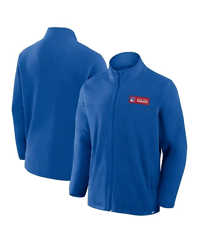 Fanatics Men's Blue New York Rangers Home Ice Fleece Full-Zip Jacket