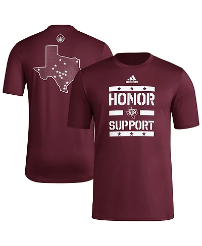 Adidas Men's Maroon Texas A M Aggies Honor Support Pre-Game T-Shirt