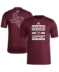 Adidas Men's Maroon Texas A M Aggies Honor Support Pre-Game T-Shirt