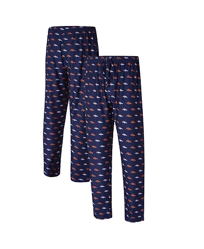 Concepts Sport Men's Navy Denver Broncos Record Allover Print Knit Pants