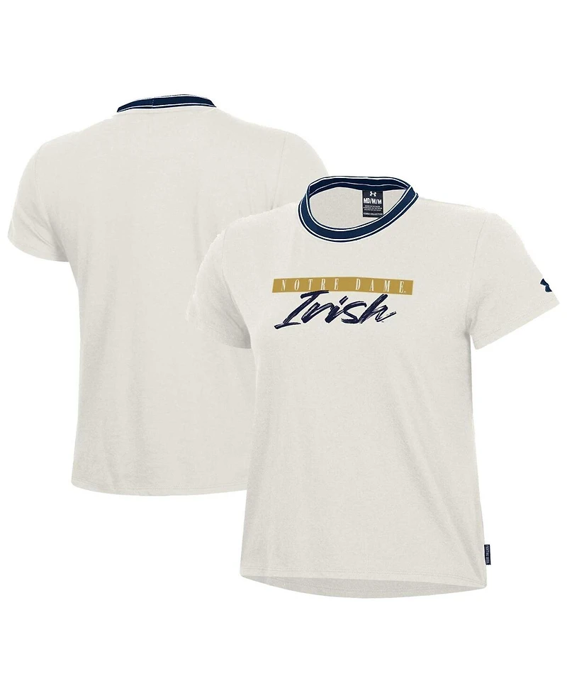 Under Armour Women's White Notre Dame Fighting Irish Iconic T-Shirt