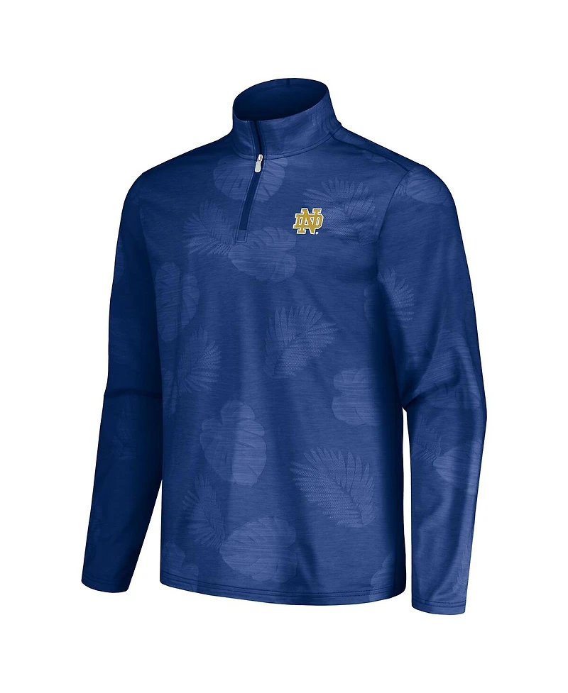 Tommy Bahama Men's Navy Notre Dame Fighting Irish Sport Delray Frond Quarter-Zip Jacket