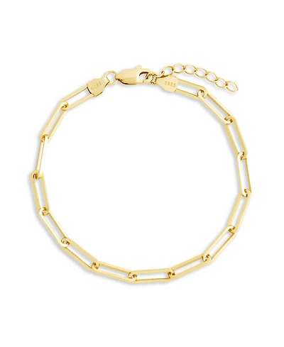 Sterling Forever Silver Bold Paperclip Chain Bracelet
