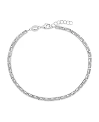 Sterling Forever Christina Square Cubic Zirconia Tennis Bracelet