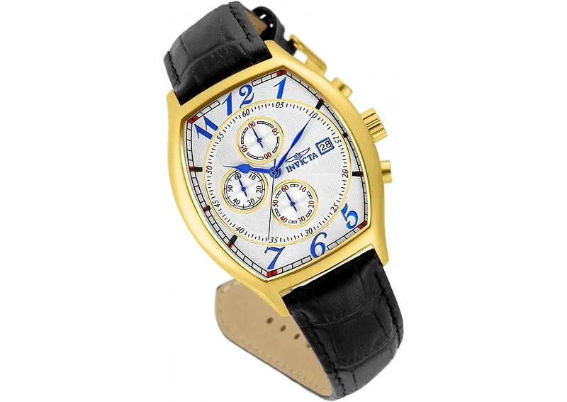 Invicta Men's Specialty Quartz Chronograph White Dial Leather Watch