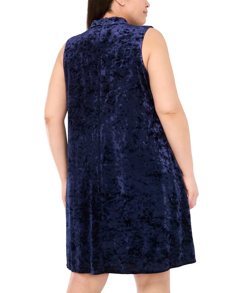 Msk Plus Sleeveless Mock Neck Dress